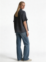 Boxy Geometric Jacquard Bowling Shirt - 1932