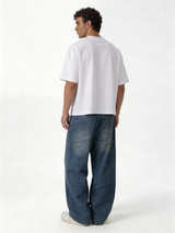 Relaxed Wide-Leg Vintage Wash Denim - jeanetics