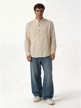 Relaxed-Fit Lightweight Linen Long Sleeve Shirt - lusso