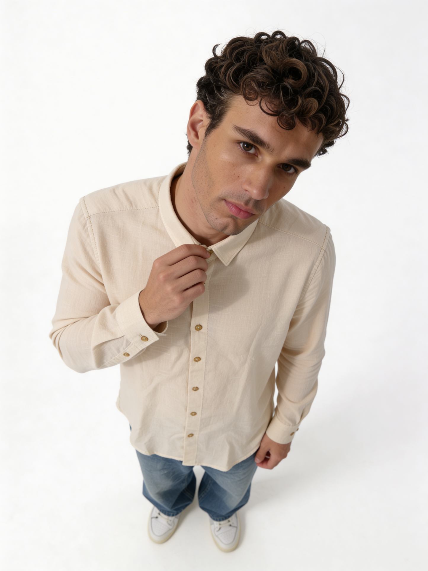 Relaxed-Fit Lightweight Linen Long Sleeve Shirt - lusso