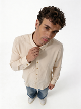 Relaxed-Fit Lightweight Linen Long Sleeve Shirt - lusso