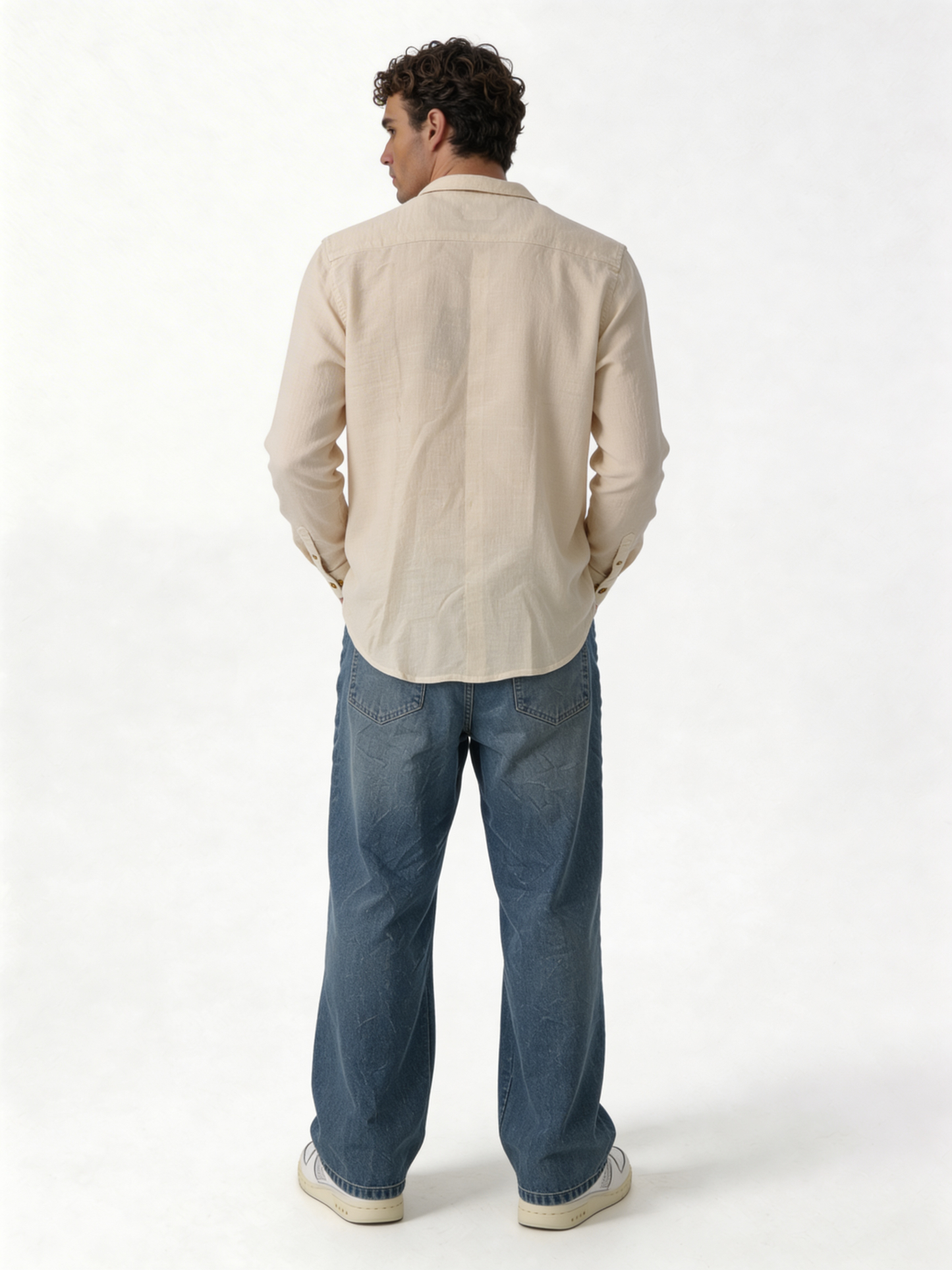Relaxed-Fit Lightweight Linen Long Sleeve Shirt - lusso