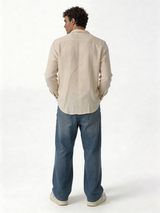 Relaxed-Fit Lightweight Linen Long Sleeve Shirt - lusso