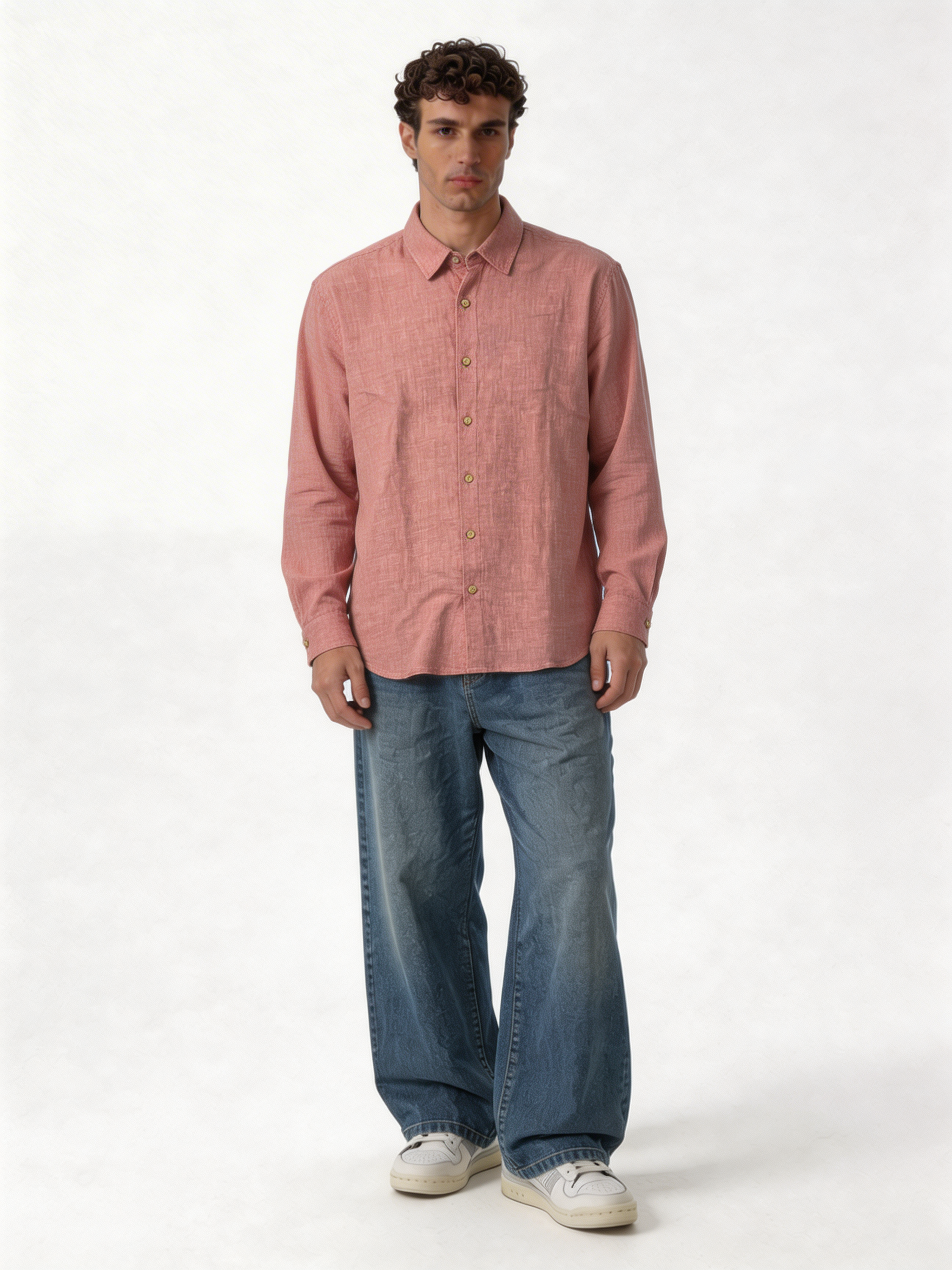 Relaxed-Fit Lightweight Linen Long Sleeve Shirt - lusso