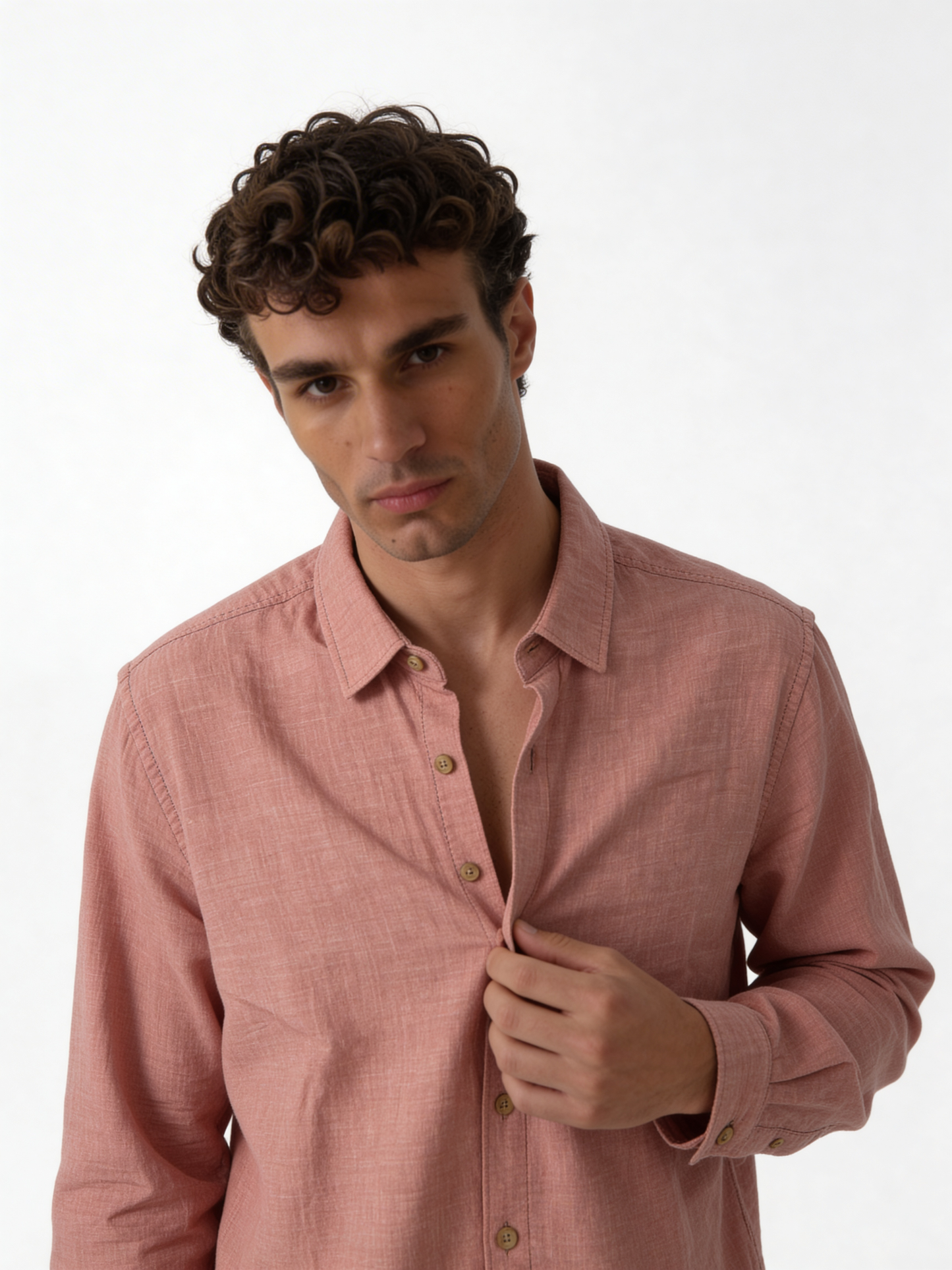 Relaxed-Fit Lightweight Linen Long Sleeve Shirt - lusso