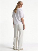 Relaxed Wide-Leg Waffle Knit Sweatpants - unbranded