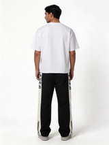 Relaxed Wide-Leg Zipped Side-Panel Sweatpants - unbranded