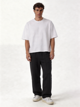 Relaxed Wide-Leg Cotton Blend Sweatpants - unbranded