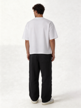 Relaxed Wide-Leg Cotton Blend Sweatpants - unbranded