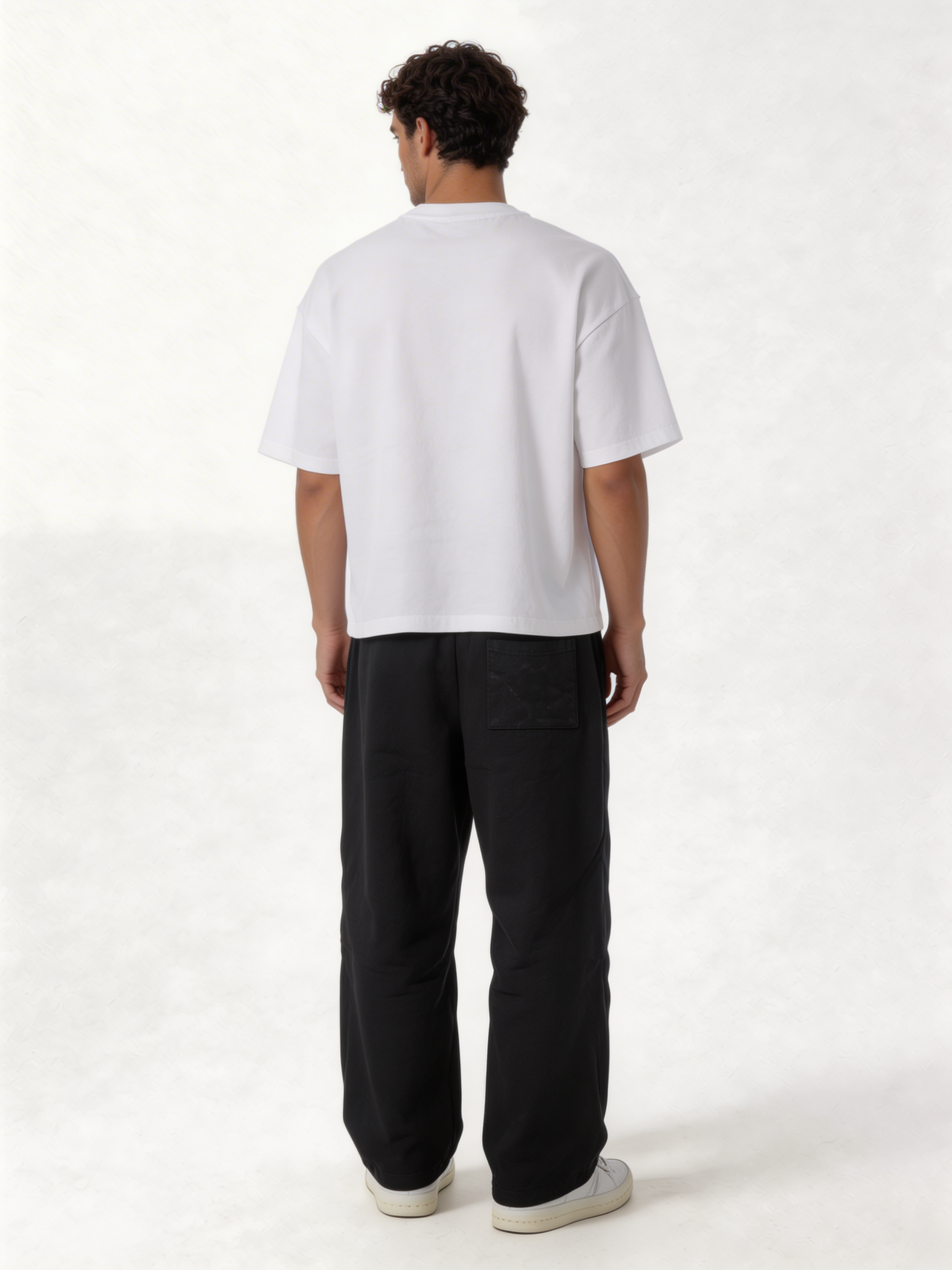 Relaxed Wide-Leg Cotton Blend Sweatpants - unbranded