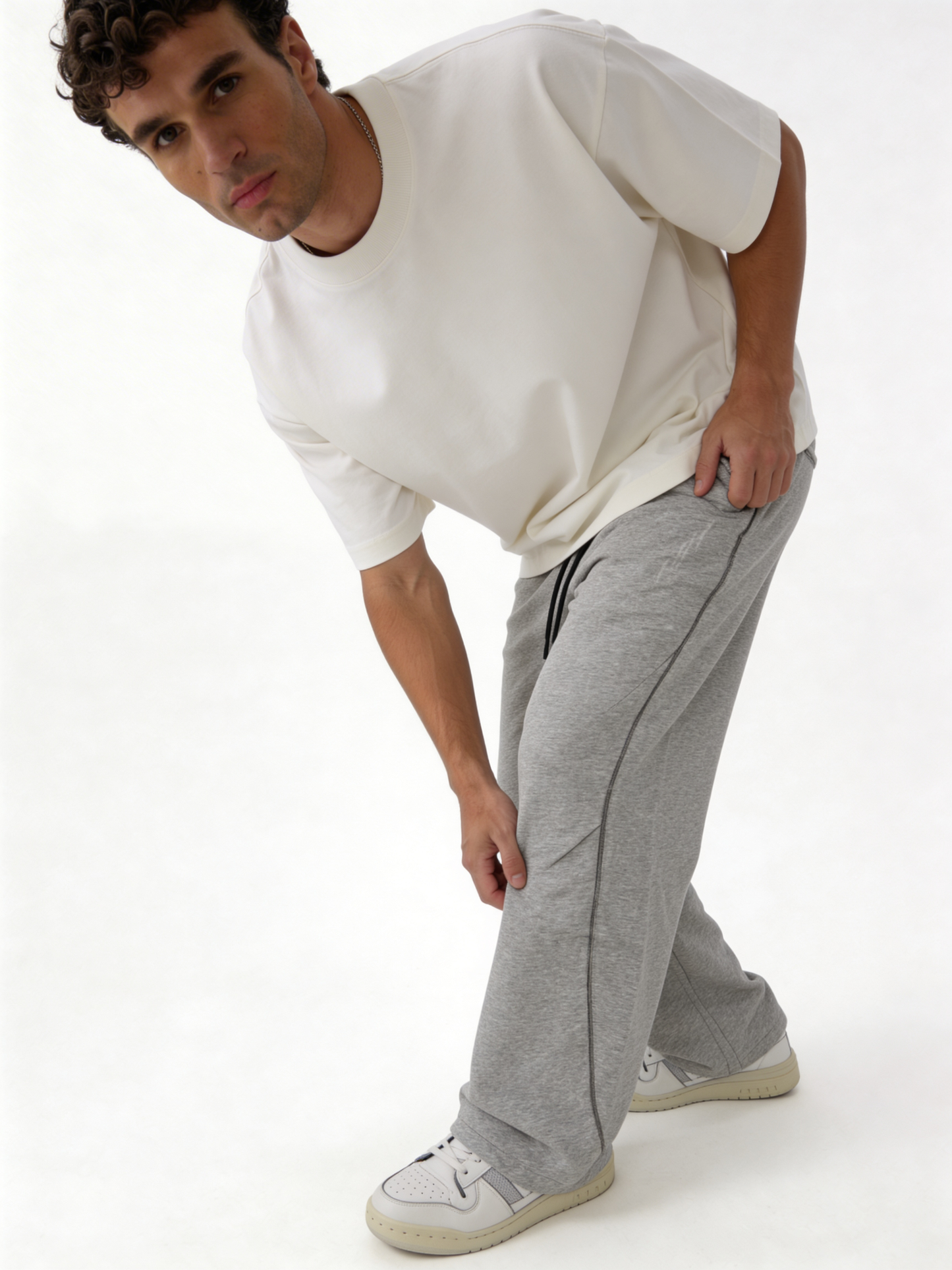 Relaxed Wide-Leg Panelled Cotton Blend Sweatpants - unbranded