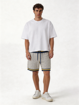 Relaxed Wide-Leg Spray-Effect Cotton Blend Sweatpants - unbranded