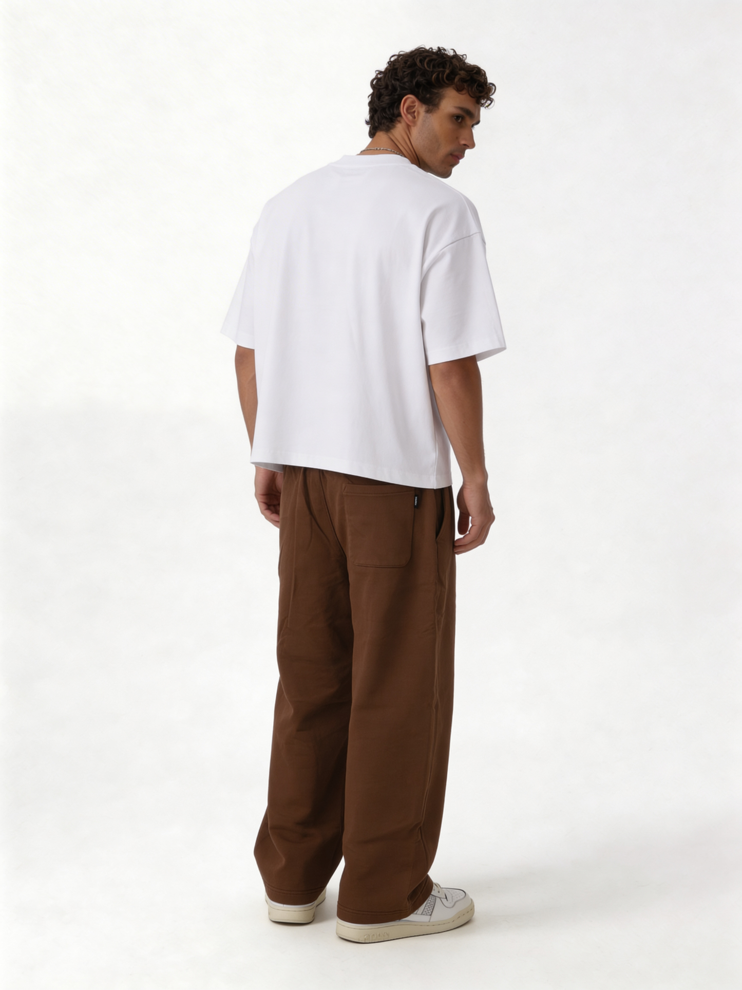 Relaxed Wide-Leg Cotton Blend Sweatpants - unbranded