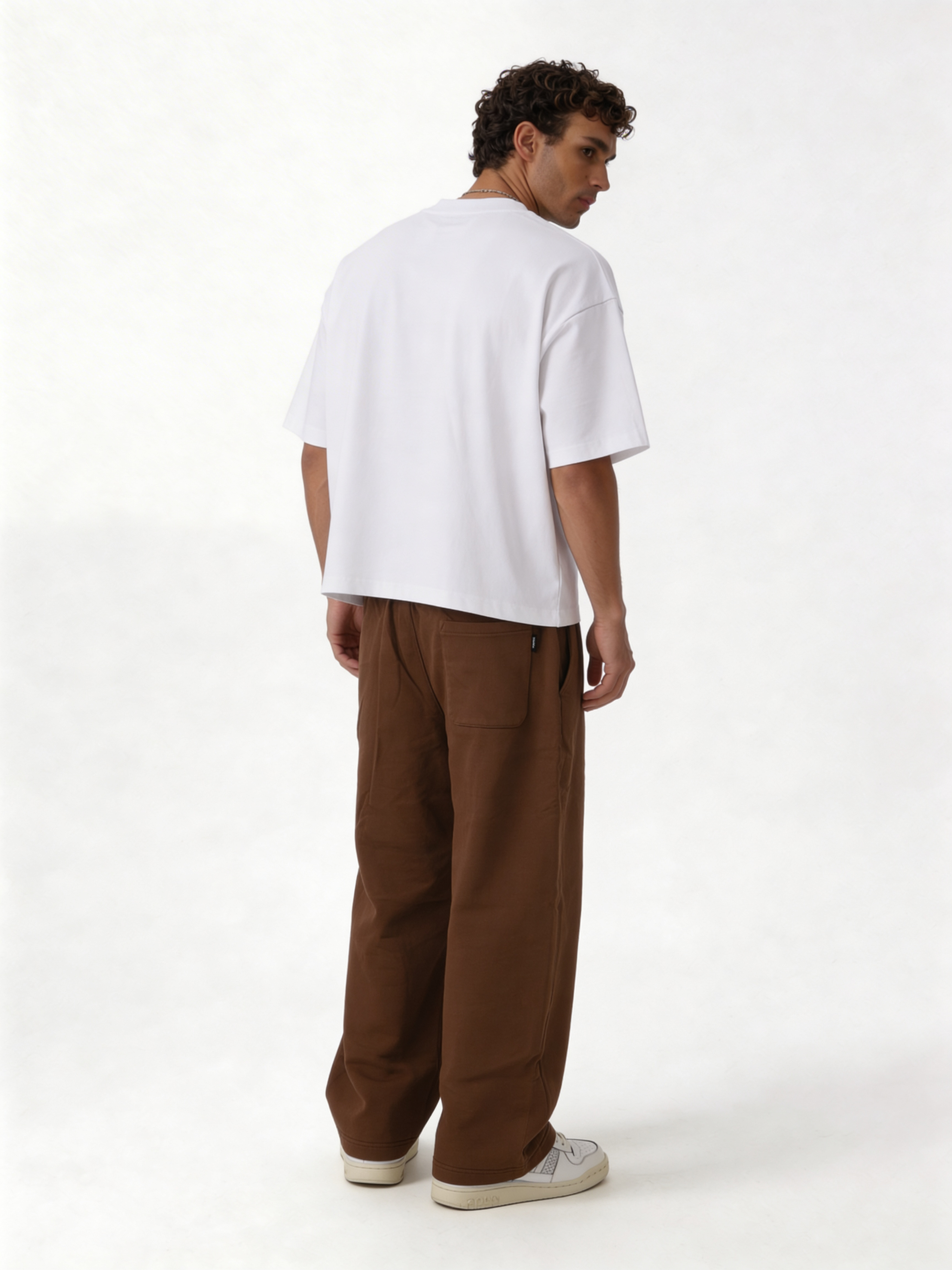 Relaxed Wide-Leg Cotton Blend Sweatpants - unbranded