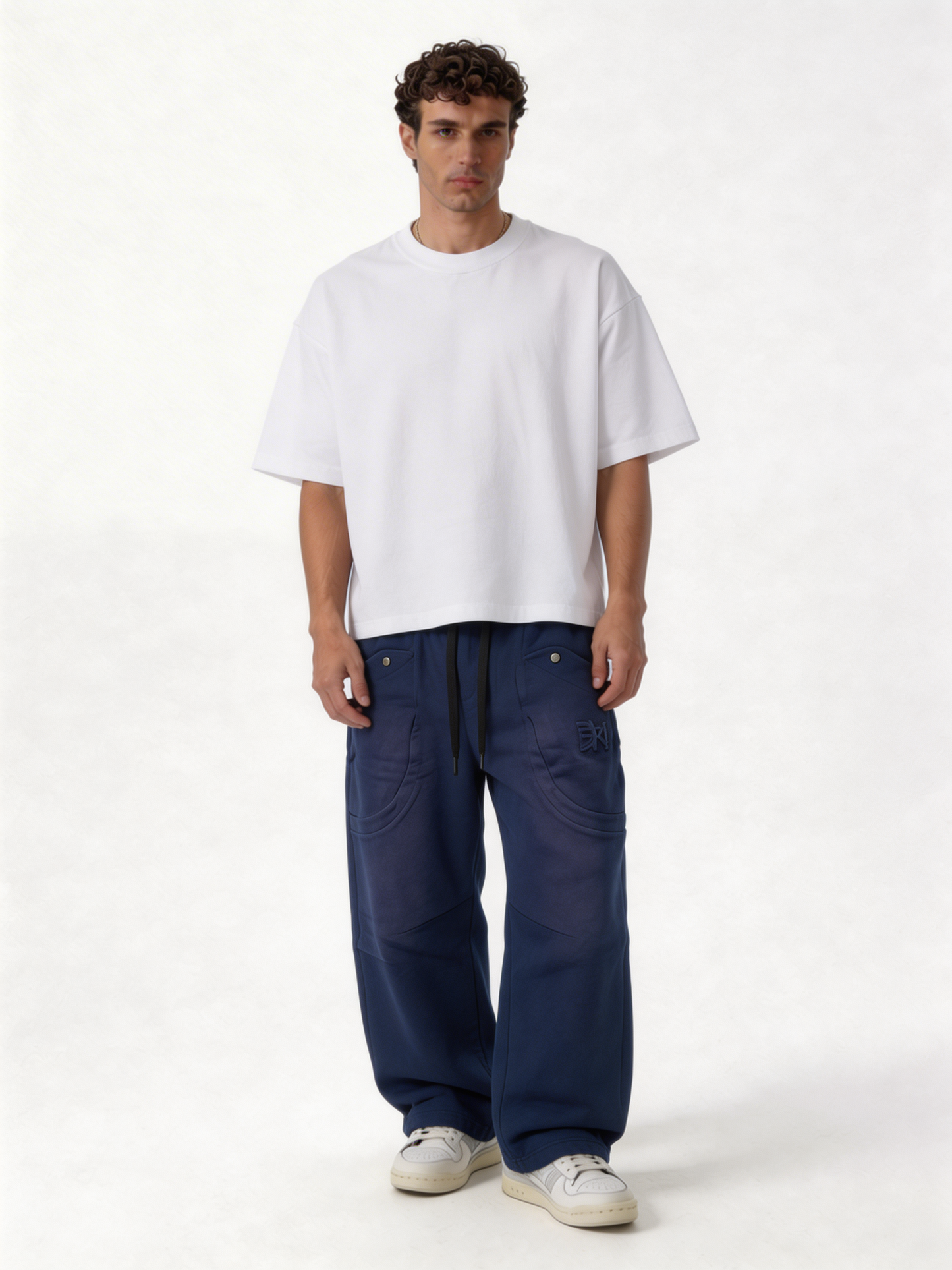 Relaxed Wide-Leg Panelled Cotton Blend Sweatpants - unbranded