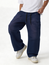 Relaxed Wide-Leg Panelled Cotton Blend Sweatpants - unbranded