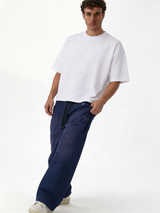 Relaxed Wide-Leg Panelled Cotton Blend Sweatpants - unbranded