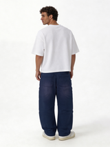 Relaxed Wide-Leg Panelled Cotton Blend Sweatpants - unbranded