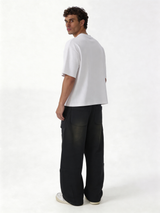 Relaxed Wide-Leg Panelled Cotton Blend Sweatpants - unbranded
