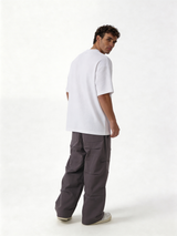 Relaxed Wide-Leg Multi-Panel Cotton Blend Sweatpants - unbranded