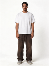 Relaxed Wide-Leg Distressed Cotton Canvas Trousers - unbranded
