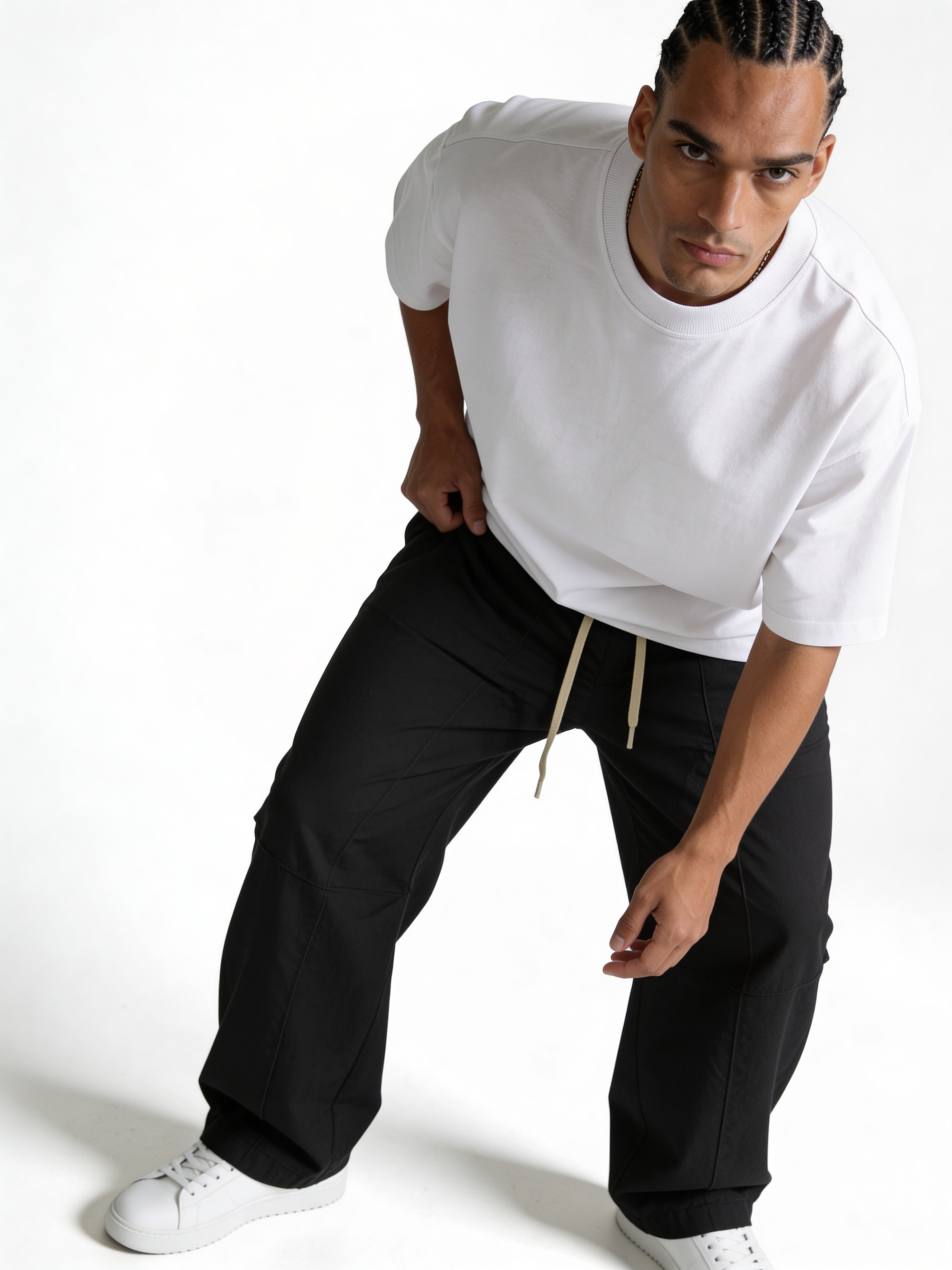 Relaxed Wide-Leg Panelled Technical Trousers - unbranded