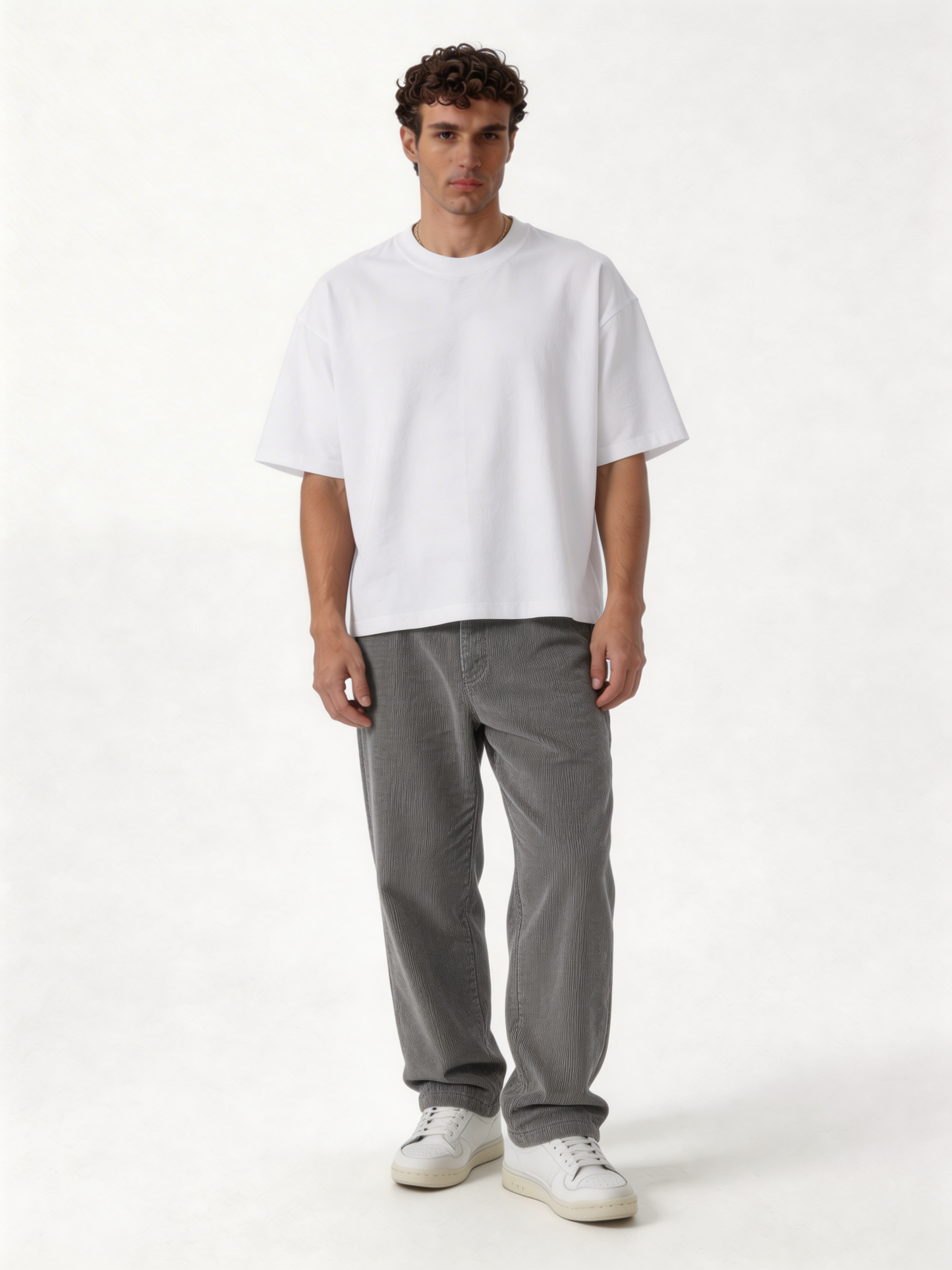 Relaxed Straight-Leg Corduroy Trousers - unbranded