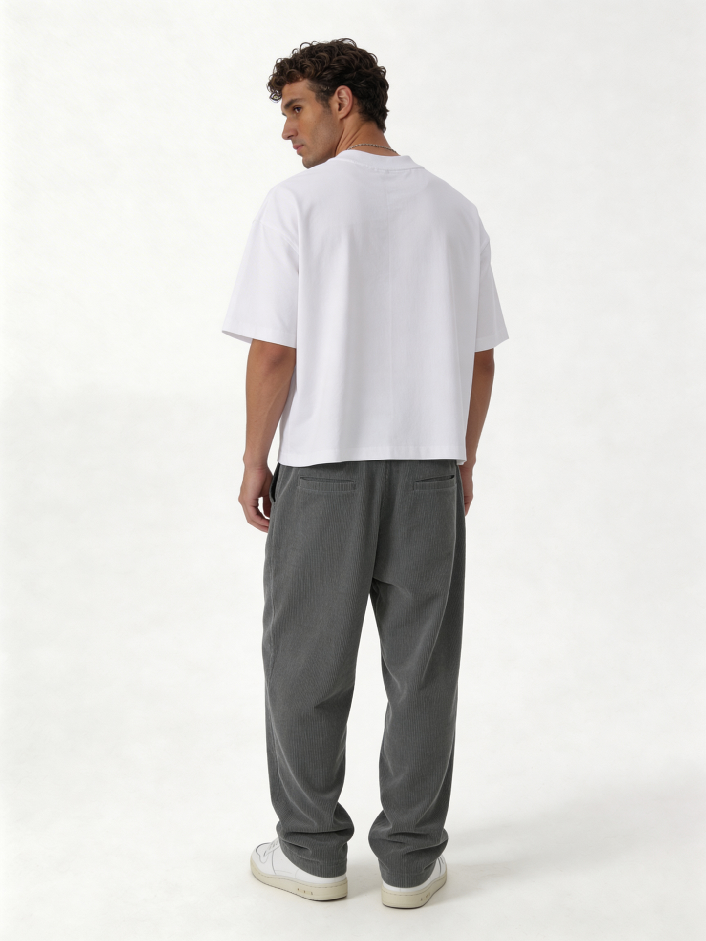 Relaxed Straight-Leg Corduroy Trousers - unbranded