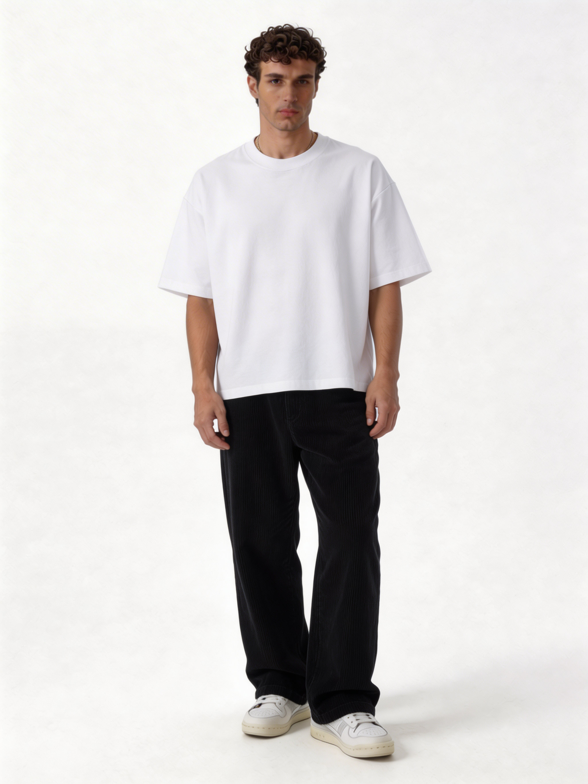 Relaxed Straight-Leg Corduroy Trousers - unbranded