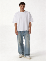 Oversized Rigid Cotton Baggy Jeans - DEHNM