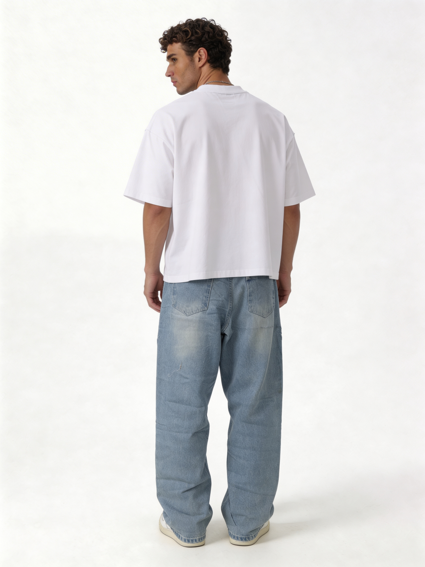Oversized Rigid Cotton Baggy Jeans - DEHNM