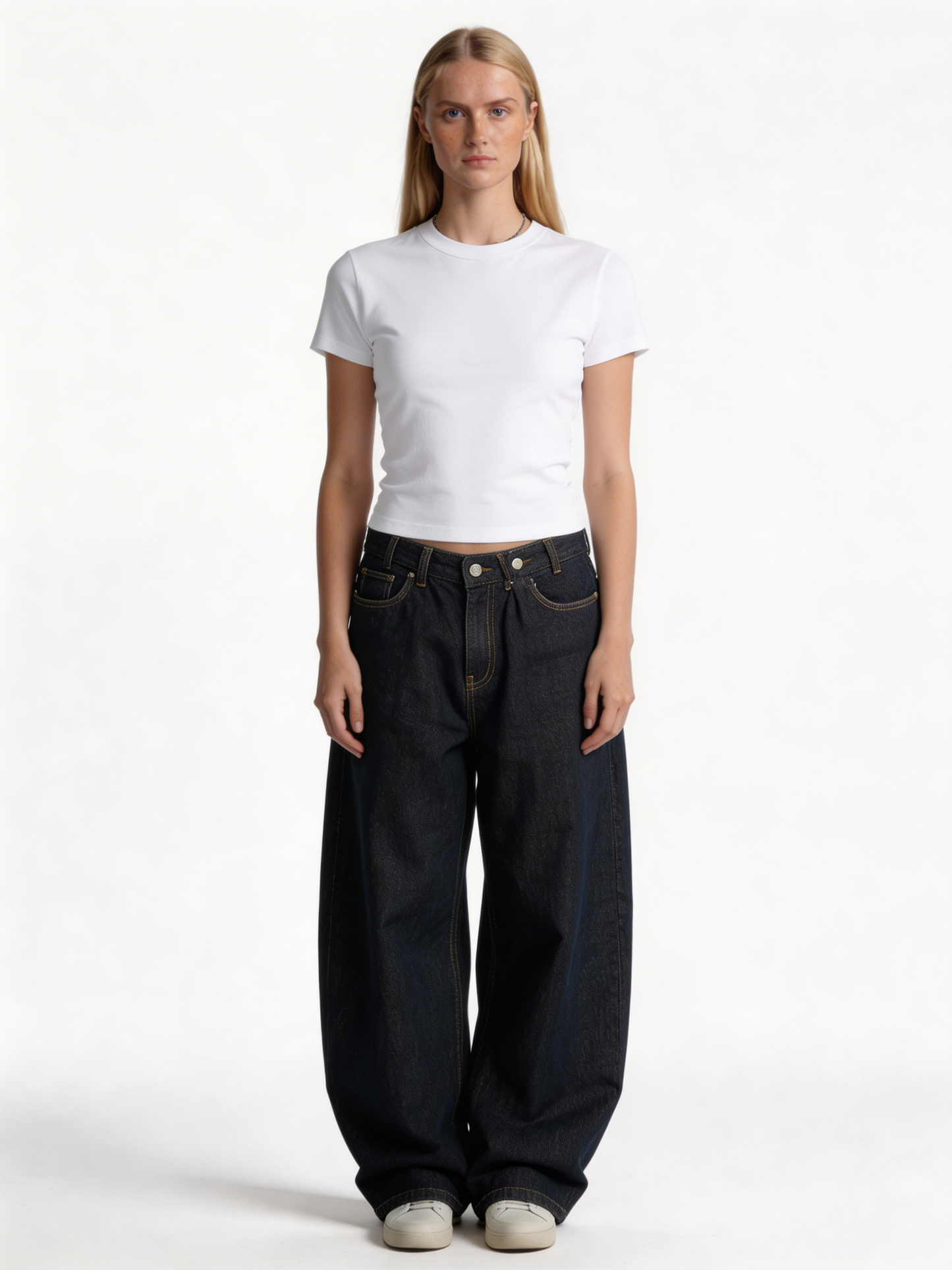 Wide-Leg Raw Indigo Denim Jeans - EIGHTIES