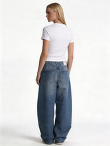 Baggy Rigid Cotton Denim Jeans - EIGHTIES