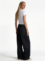 Wide-Leg Raw Indigo Denim Jeans - EIGHTIES