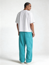 Relaxed Wide-Leg Cotton Blend Sweatpants - unbranded