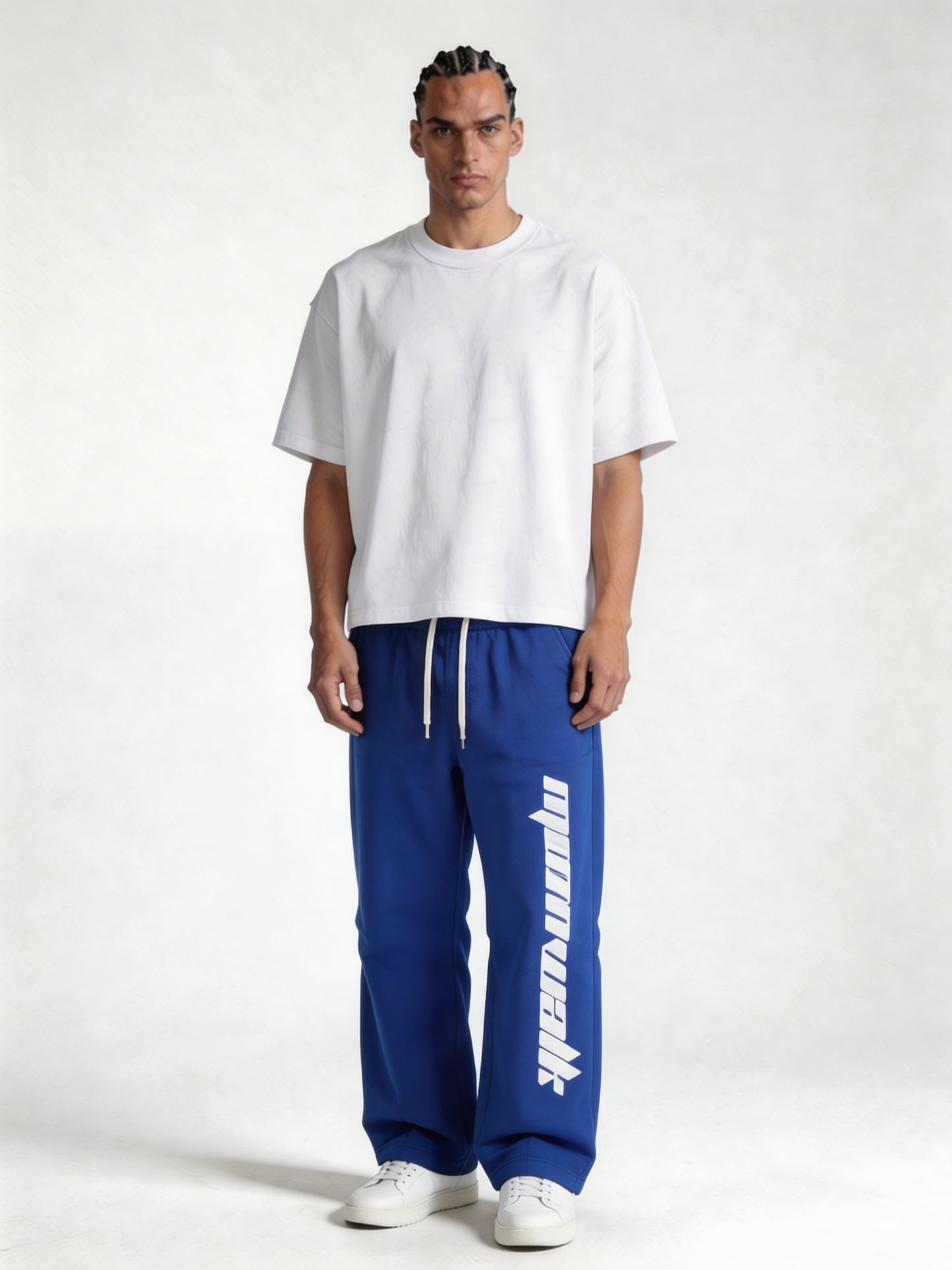 Relaxed Wide-Leg Cotton Blend Sweatpants - MOONWALK