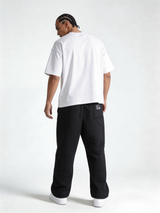 Relaxed Wide-Leg Cotton Blend Sweatpants - MOONWALK