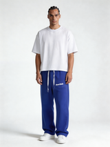 Relaxed Wide-Leg Cotton Blend Sweatpants - MOONWALK
