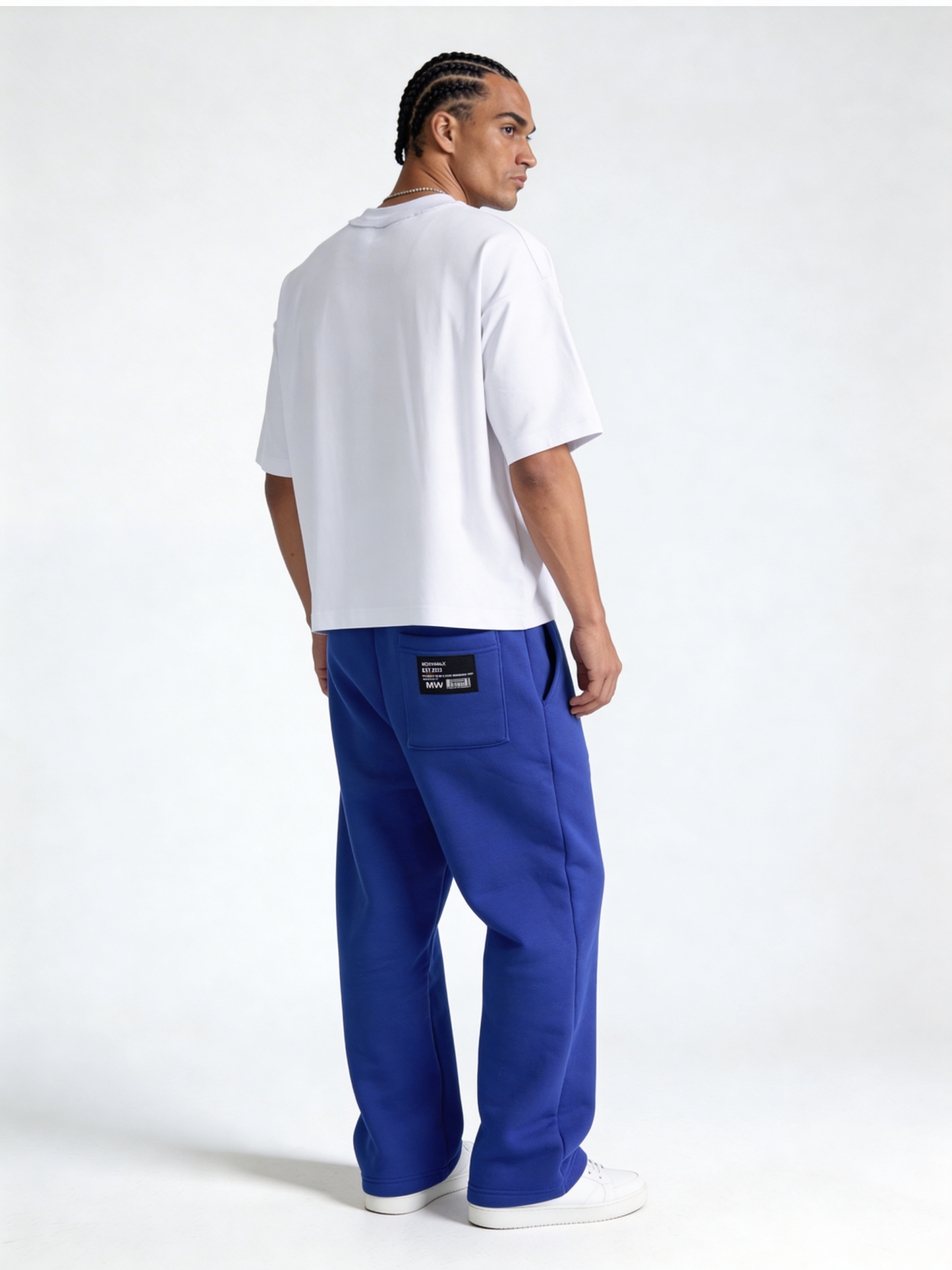 Relaxed Wide-Leg Cotton Blend Sweatpants - MOONWALK