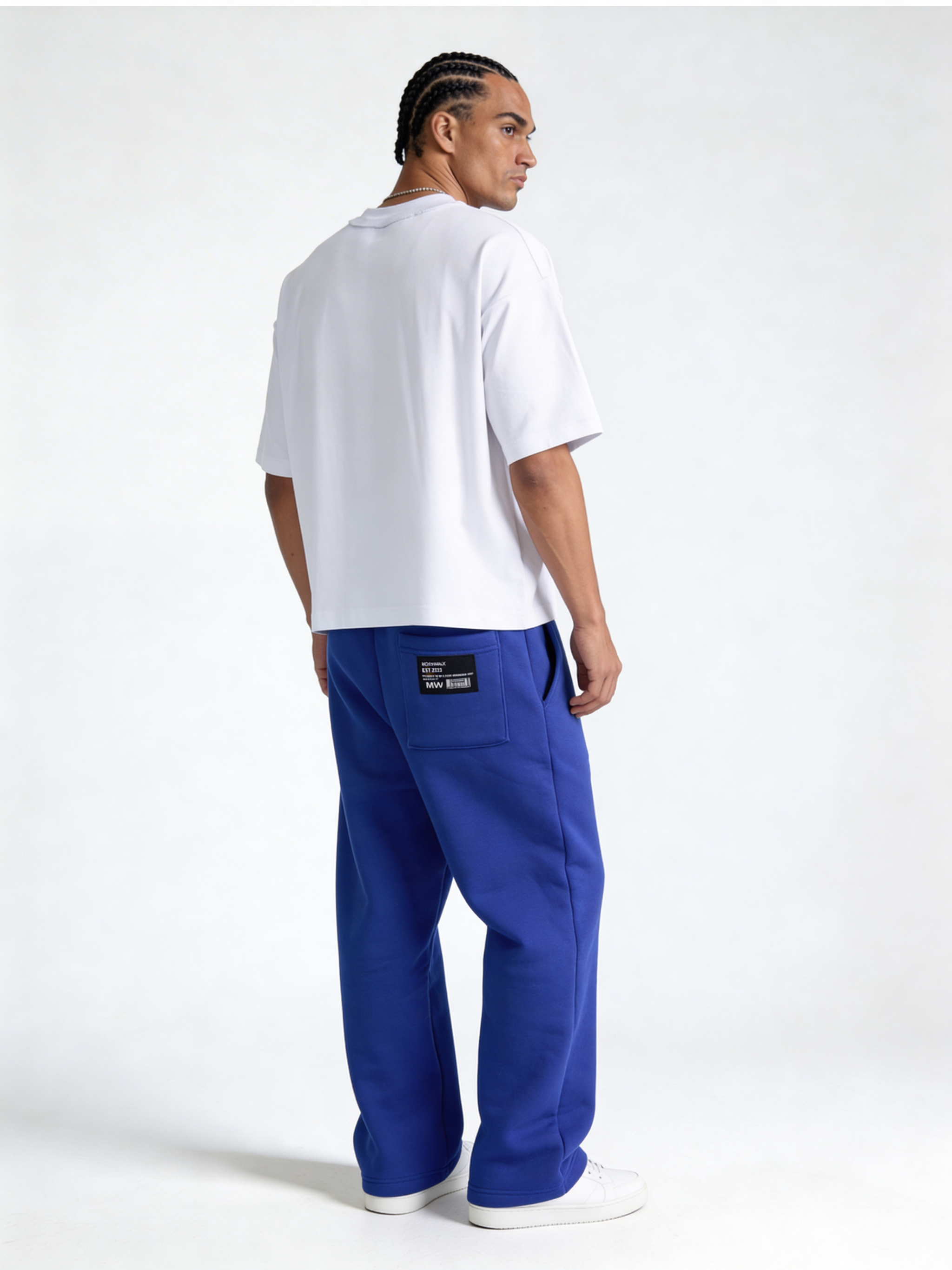 Relaxed Wide-Leg Cotton Blend Sweatpants - MOONWALK