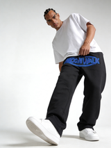 Relaxed Wide-Leg Zipped Cotton Blend Sweatpants - MOONWALK