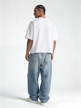 Relaxed Wide-Leg Vintage Wash Denim - STONIM