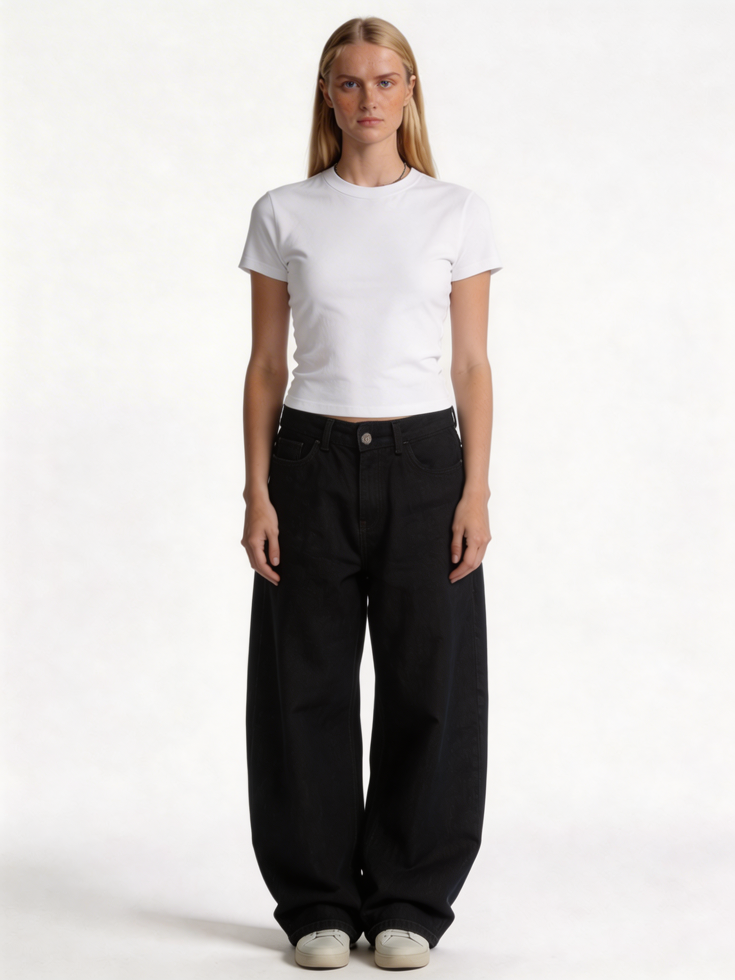 Relaxed Wide-Leg Cotton Denim Trousers - XOCULT