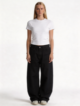 Relaxed Wide-Leg Cotton Denim Trousers - XOCULT