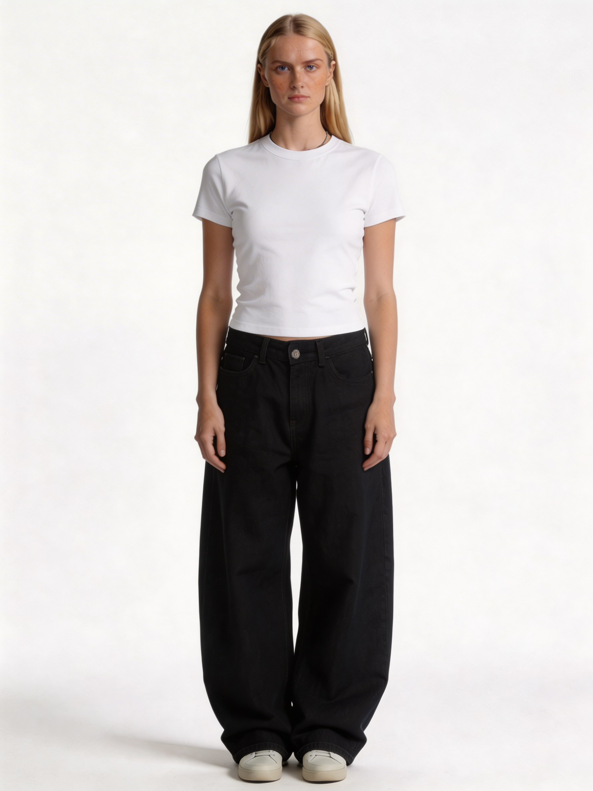 Relaxed Wide-Leg Cotton Denim Trousers - XOCULT