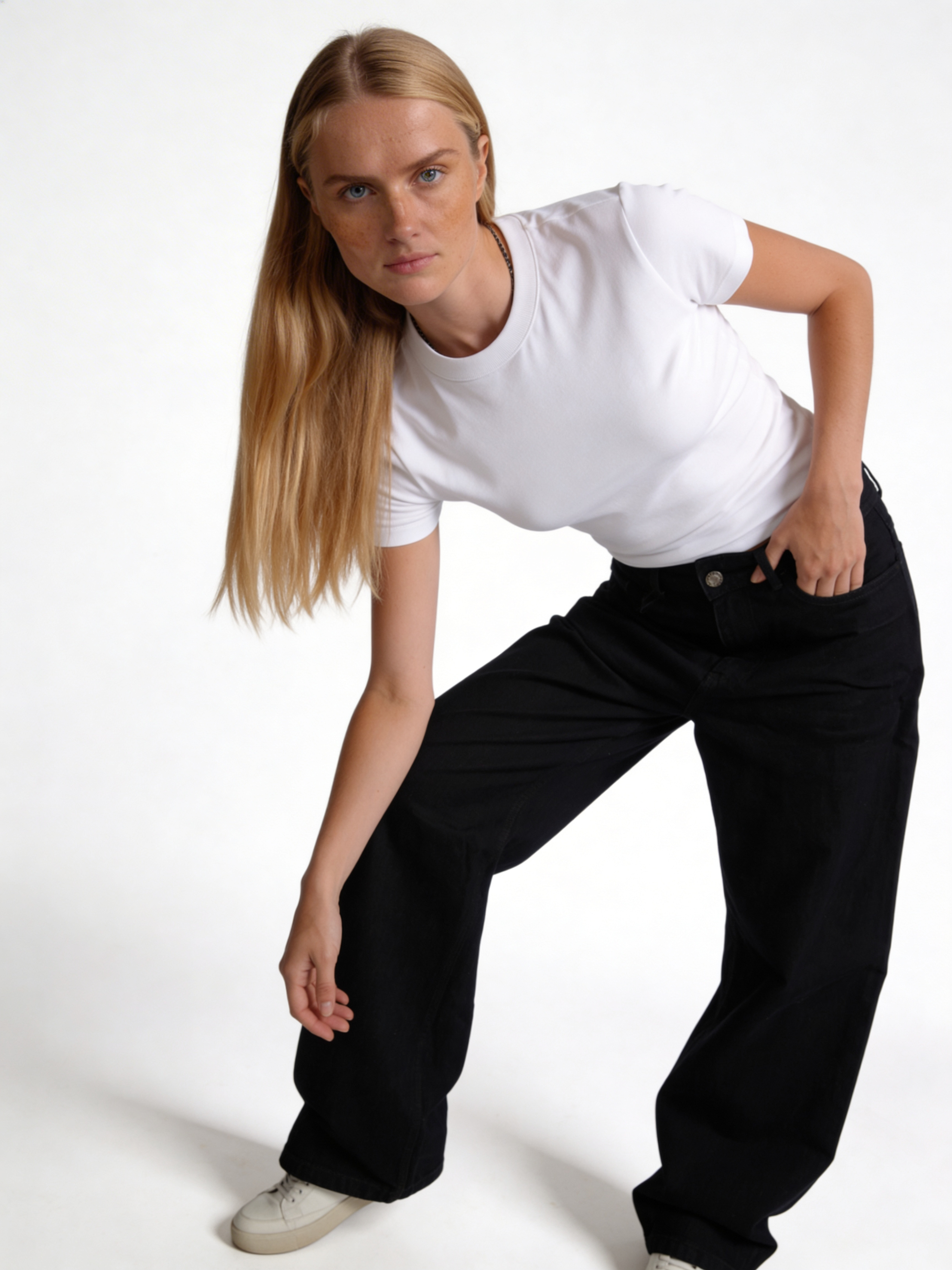 Relaxed Wide-Leg Cotton Denim Trousers - XOCULT