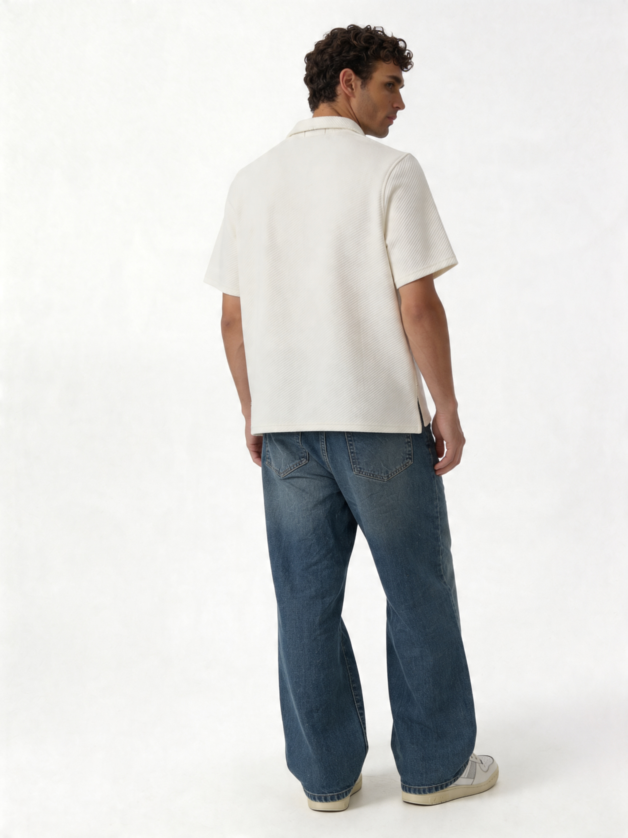 Textured Zip Polo Knit Regular Fit - brotherhood