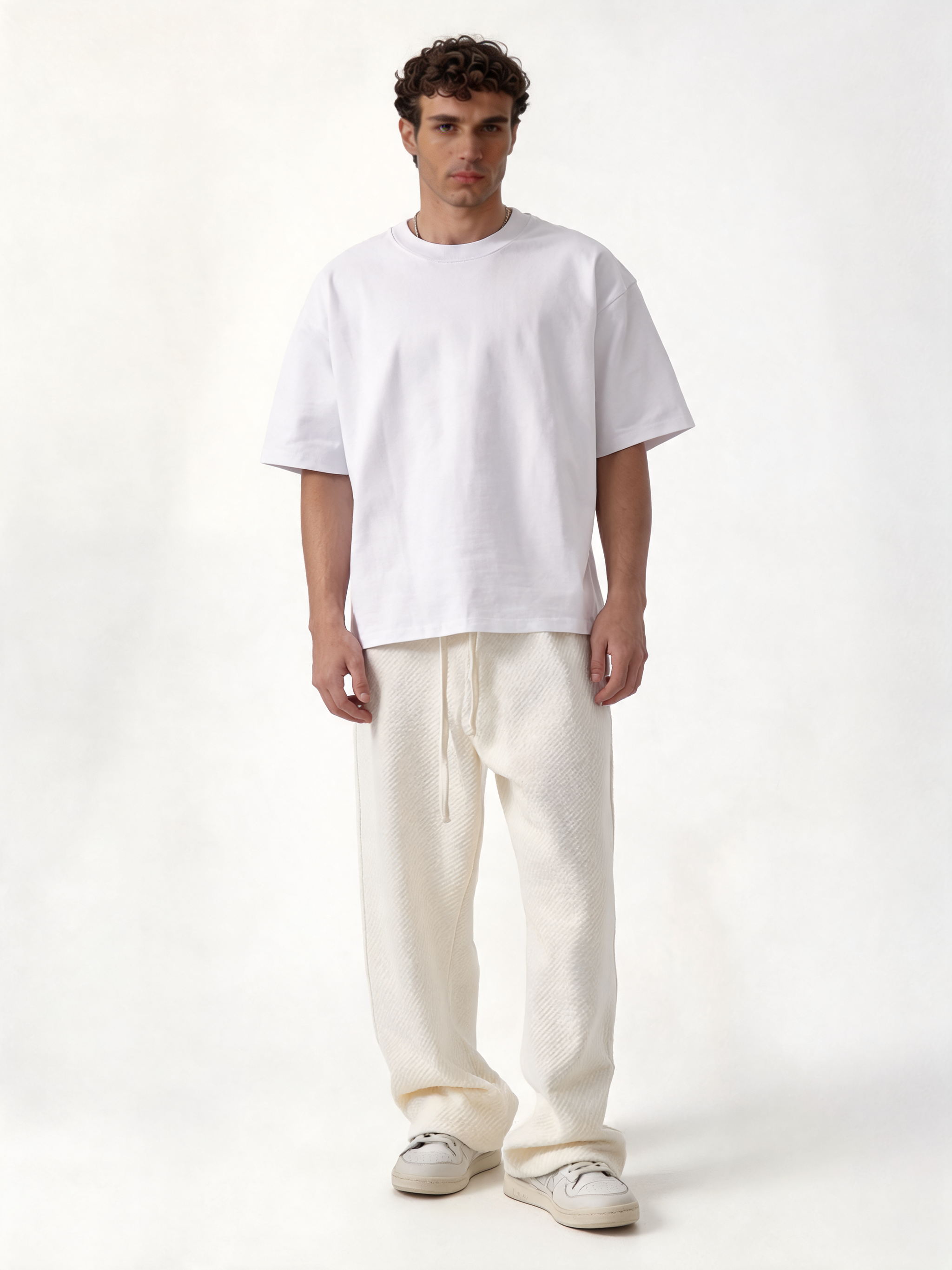 Ribbed Drawstring Pants Knit Wide Leg - Brotherhood