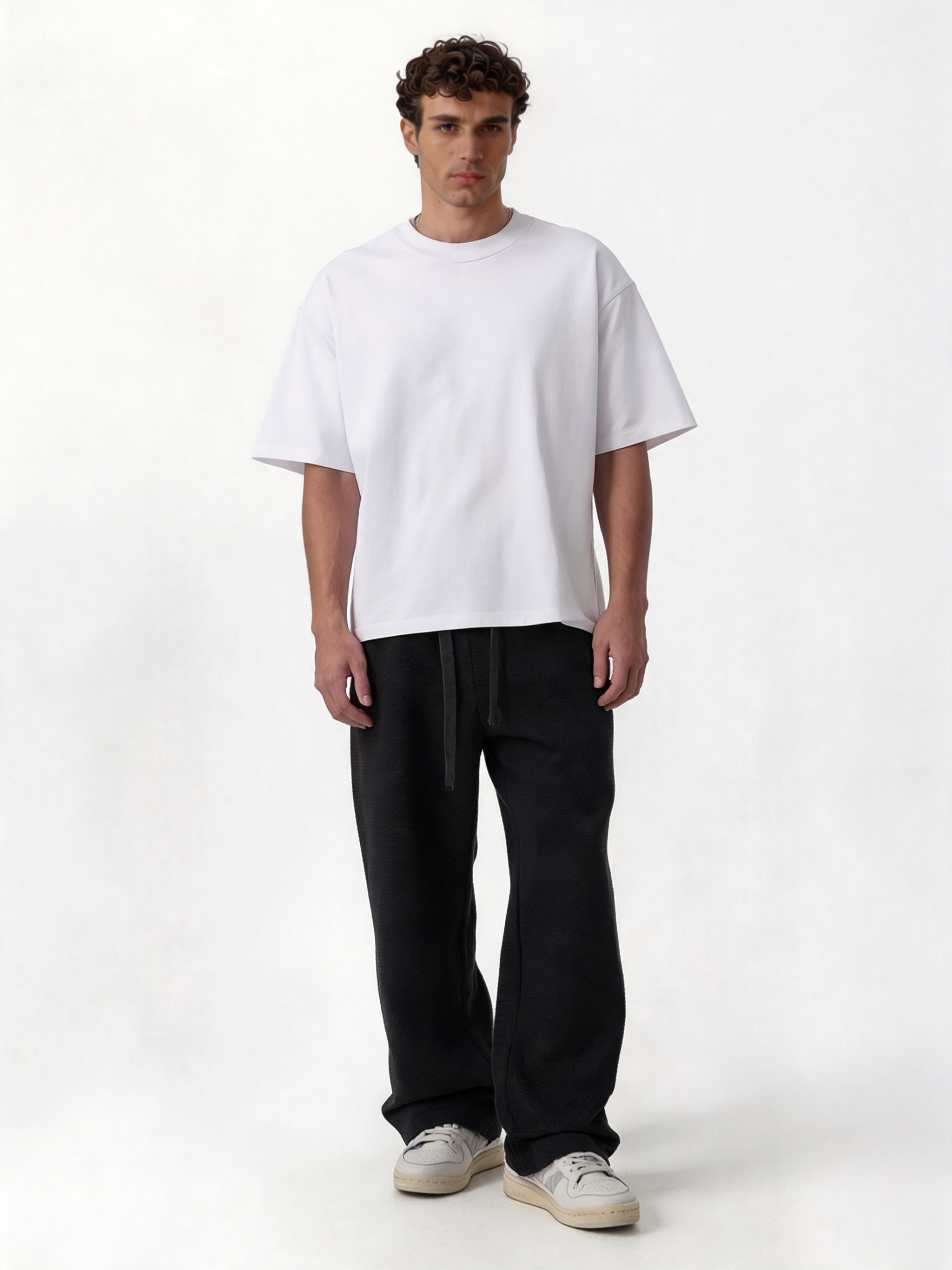 Ribbed Drawstring Pants Knit Wide Leg - Brotherhood