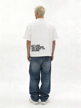 Print T-Shirt Cotton Boxy Fit - ink